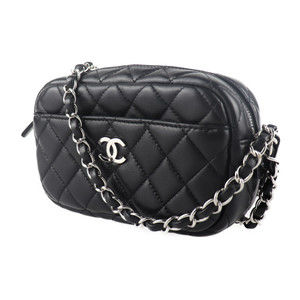Chanel Case Bag Matelasse Shoulder Black Camera